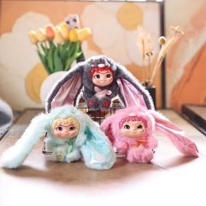Lindo colgante de gabinete de bebé con cara de vinilo de 15cm, muñeco de juguete de peluche Súper suave, relleno de algodón PP para llavero de cumpleaños, accesorio de bolsa Wakuku - Product Image 4