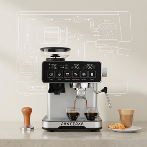 Macchina da Caffè Espresso Professionale da 20 Bar per Uso Domestico con Macinacaffè, Macchina per Cappuccino ed Espresso Personalizzata dalla Fabbrica - Product Image 6