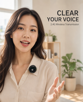 Microphone Lavalier Stéréo Sans Fil Portable en Gros pour Usine, Idéal pour les Interviews en Direct et l'Extérieur, Mini Micro Cravate Anti-Bruit