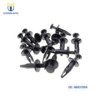 Clips de fixation en plastique de haute qualité pour voiture, type poussoir, compatibles avec Ford N803709S GM 15681408