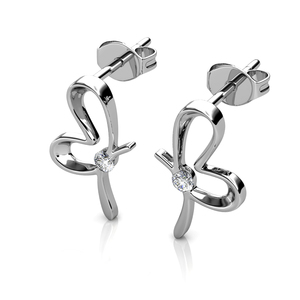 Vendita calda unica <span class=keywords><strong>orecchini</strong></span> a fiocco fortunato con cristalli <span class=keywords><strong>Swarovski</strong></span> in ottone di alta qualità per le donne anniversario di compleanno - Product Image 2