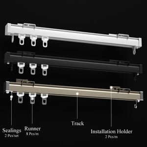 Rail de rideau en aluminium courbable de 2 mm d'épaisseur pour plafond et mur – Promotion exceptionnelle - Product Image 4