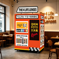 Machine Photobooth Rapide et Pratique, Photobooth Créatif pour Selfies, Photobooth Coréen avec Autocollants Amusants, Garantie Gratuite d'un An