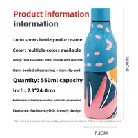 Bouteille d'eau sport isotherme en acier inoxydable 304 avec logo personnalisable et sangle de transport - Grande capacité pour usage extérieur