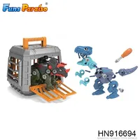 STEM-kit de juegos de dinosaurios para montar, juguete de construcción de dinosaurios con taladro, HN916694
