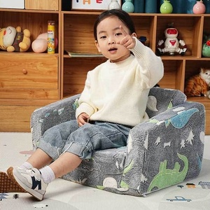 Usine directe 2-en-1 pliable enfants de haute qualité <span class=keywords><strong>mousse</strong></span> canapé siège bébé doux rabattable canapé-chaise enfants canapé-lit - Product Image 4