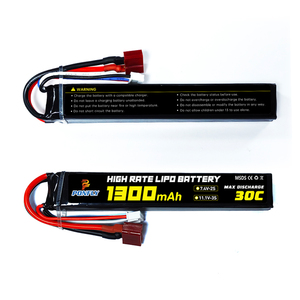 PONFLY 1300mAh 3S 11.1V 30C エアソフト<span class=keywords><strong>BB</strong></span>ガン バッテリー Lipoバッテリー 2S 7.4V 1300mAh 充電式 リチウムソフトブレットガン バッテリー - Product Image 1