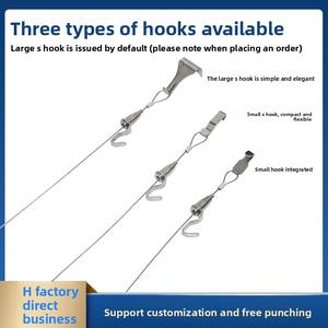 Galerie moderne Exposition Photo Suspension <span class=keywords><strong>Rail</strong></span> Fente Réglable Guide Calligraphie Crochet Moulures pour Tenture Murale - Product Image 2