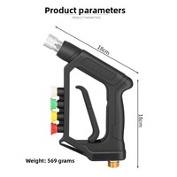 Pistolet à eau haute pression de qualité professionnelle, poignée ergonomique antidérapante, ensemble de lavage de voiture multifonctionnel
