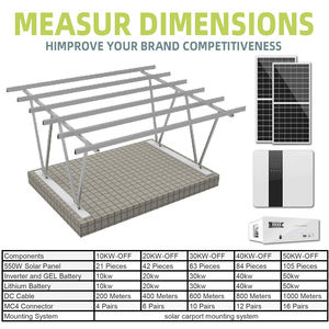 Application au sol de système de support de montage solaire de prix usine pour le parking Carport Made Durable Metal Direct Manufacturer - Product Image 2