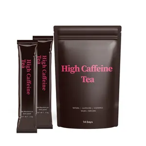 High Caffeine Tea Instant Powder 14 Sachets Reduce Jitters and Crash Commonly Associated with Caffeinated Products Boost Energy