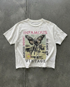 Camiseta Hongguan para hombre, diseño personalizado con estampado gráfico, algodón, hombros caídos, estilo desgastado, talla grande. - Product Image 1