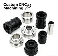 Boîtier d'objectif de caméra de précision usiné sur mesure par CNC, pièces d'assemblage de corps d'objectif optique usinées en aluminium par CNC, ODM
