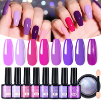 Kit de vernis à ongles semi-permanent 8 couleurs 7,3 ml en gros, vegan, avec logo personnalisé, pour marque privée