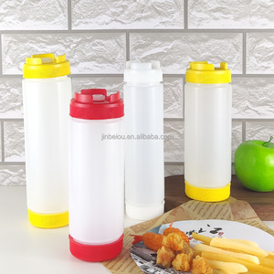 16oz Translucent <strong>Plastic</strong> <strong>Squeeze</strong> <strong>Bottle</strong> for BBQ Sauce Ketchup Spice Dispensing Kitchen Food Storage Container Steamable Portable - Product Image 5