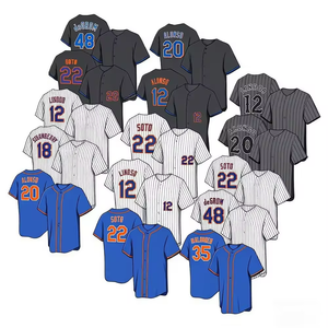 Nouveaux maillots de baseball brodés pour hommes, 22 Juan Soto, 12 Francisco <span class=keywords><strong>Lindor</strong></span>, 20 Peter Alonso, très demandés - Product Image 1