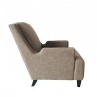 Fauteuil d'appoint en tissu nordique moderne confortable fauteuil de salon scandinave minimaliste chambre salon pieds en bois siège de lecture