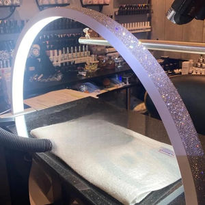 Lampe de salon professionnelle en forme de <span class=keywords><strong>croissant</strong></span> pour la fabrication d'ongles, lumière de bureau en forme d'arche brillante, support de téléphone, lumière de table LED en forme de demi-<span class=keywords><strong>lune</strong></span>, 75 cm - Product Image 2