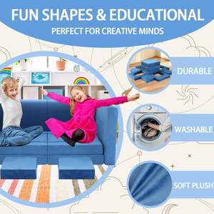 Juego de 12 Piezas de Muebles Infantiles para Sala de Estar, Sofá <span class=keywords><strong>Modular</strong></span> Seccional para Niños, Sofá de Juego para Niños - Product Image 3