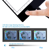 Tableta de Dibujo Digital A4, Tablero Gráfico LED con Caja de Luz, Pintura de Diamantes Enmarcada para Trazar y Escribir, Estilo Europeo