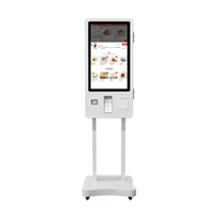 Kiosque en libre-service sur pied de 32 pouces - Terminal de point de vente pour restaurant avec écran tactile LCD et paiement