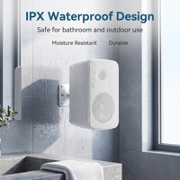 Haut-parleur mural étanche WiFi et Bluetooth V5.3 avec sortie 30-50W, télécommande, sans batterie, pour utilisation multi-pièces et extérieure
