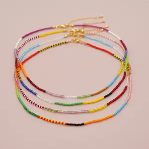 Go2boho Bohemian Colorful Beaded Necklace Women Choker Luxury Fashion Jewelry Designer Boho Handmade Miyuki Beads Necklaces