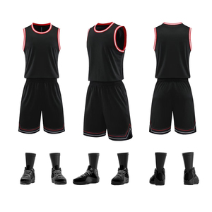 100% poliester cepat kering kaus basket polos Set Jersey basket kustom kaus basket - Product Image 6