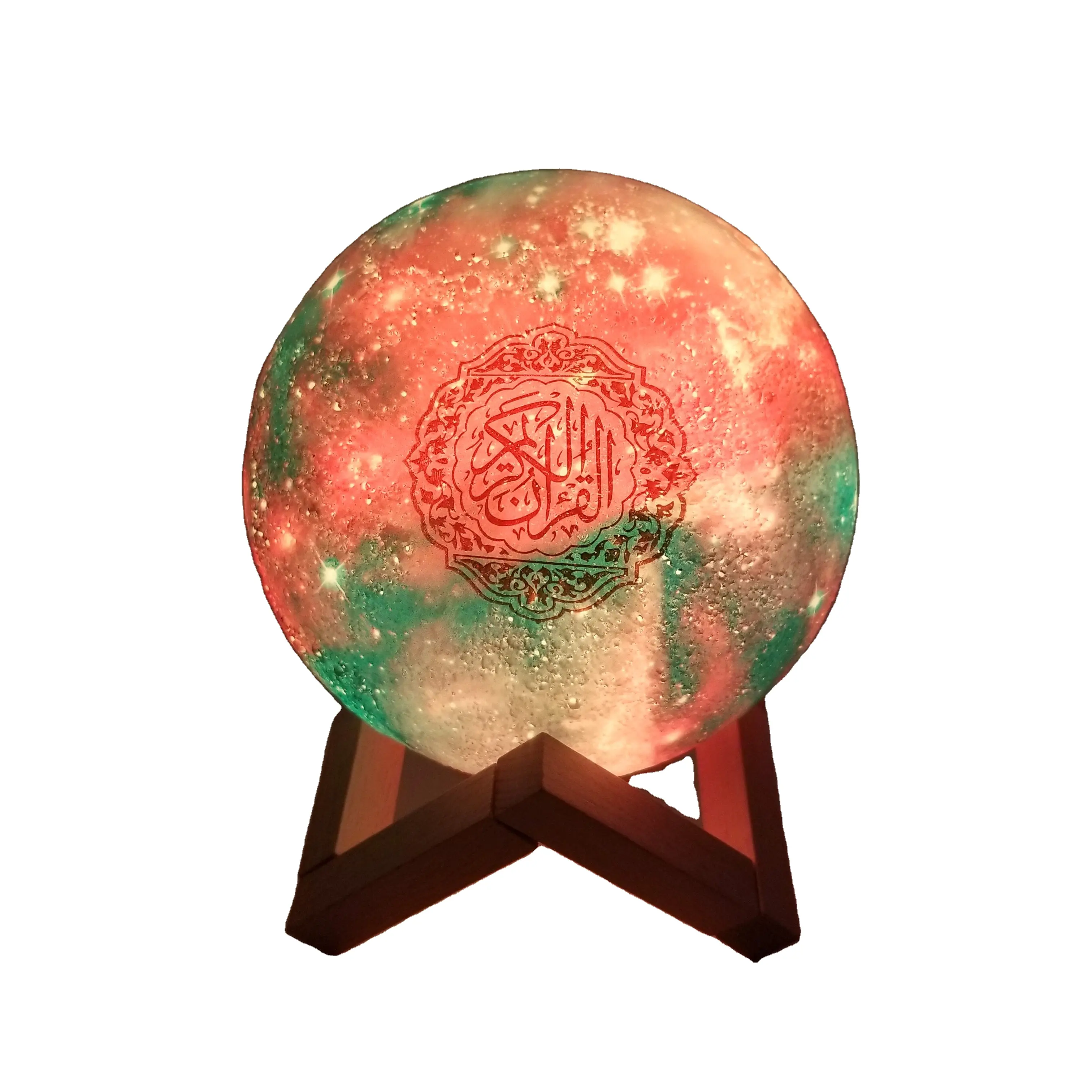 Venta caliente Quran Moon Touch Lamp Speaker MQ-1010 16GB 16 colores Palabra por palabra Aprendizaje Al Quran