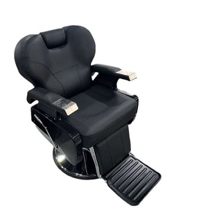 Fauteuil de barbier professionnel haut de gamme de style américain pour hommes, avec accoudoirs pivotants et réglables en hauteur, idéal pour les salons de coiffure - Product Image 4