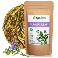 Poudre d'alfalfa biologique certifiée marque privée, extrait végétal, poudre verte