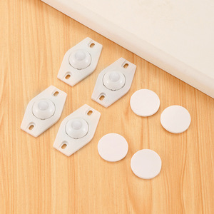 Self-adhesive mounting base component for household mobile unit with ball bearing pulley - garbage bin bottom - Product Image 1