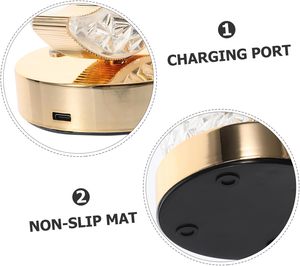 Lámpara de Mesa LED de Cristal con Forma de Estrella, Luz Nocturna Decorativa, Funciona con Batería, Regalo Romántico para Dormitorio, Mesita de Noche - Product Image 5