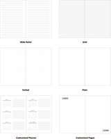 Carnet à couverture souple en cuir PU A6 de qualité supérieure, reliure cousue, personnalisation de magazines en lot, promotion, facile à noter