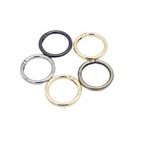 31MM en alliage de Zinc ouvrable métal ressort porte O anneau porte-clés boucle en cuir sac sacs à main chien chaîne fermoir à pression épais métal joints toriques