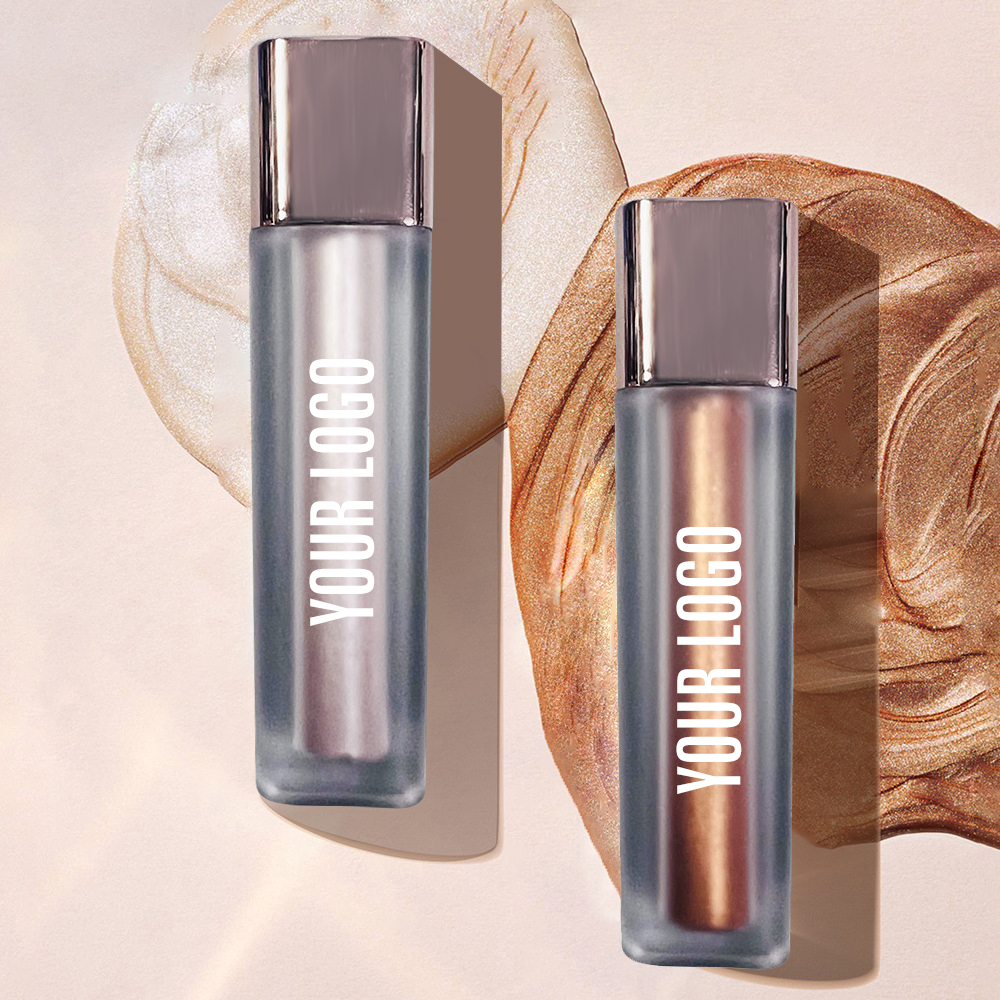 Высокое качество Wow Vegan 4-Color Body himmer Shimmer, оптовая продажа, бронзер, натуральный OEM макияж, жидкая подсветка для лица