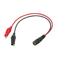 Câble de connexion de charge de batterie personnalisé avec double pince crocodile, isolé en PVC, en cuivre étamé, 55*21mm, pour faisceau de câbles d'alimentation DC