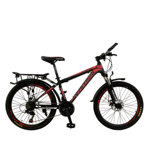 Bicicletta da Montagna 24 Pollici con Telaio in Acciaio al Carbonio, Portapacchi Posteriore, Freno a Disco Doppio, Forcella Ammortizzata, Capacità di Carico Ausiliaria 150kg - Product Image 4
