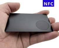 Carte métallique NFC noir mat haut de gamme modifiable UID NFC carte métallique d'affaires adaptée aux gens d'affaires haut de gamme