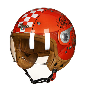 <span class=keywords><strong>Casco</strong></span> de Motocicleta con Visera de Burbuja, Máscara de Cara Abierta, Gafas de Scooter, <span class=keywords><strong>Casco</strong></span> de Moto Vintage, Novedad de 2017, 3/4 - Product Image 4