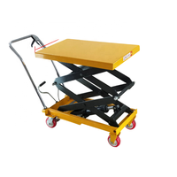 Table élévatrice à ciseaux hydraulique manuelle certifiée CE YCMG 500 kg 1000 kg, chariot élévateur mobile pour atelier et entrepôt