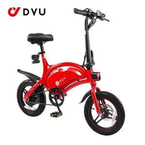 DYU-Mini bicicleta eléctrica D3 para adultos, plegable, 10Ah, 25 Km/h, Envío Gratis, almacén de EE. UU.
