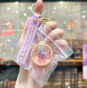 LED Light Up Plastic Key Chain Glowing <b>Keyring</b> New Squishy Toys Transparent Crystal Dumpling Pendant Bag <b>Charm</b> for Gifts - Product Image 3