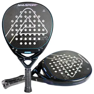 2023 Custom LOGO Round/Tear/Diamond Shape Carbon Fiber 3K/12K/18K Padel Racket Tennis Racquet Professional China Supplier