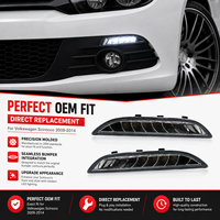 Luces LED DRL con intermitentes secuenciales para Volkswagen Scirocco 2009-2014, accesorios para el parachoques delantero.