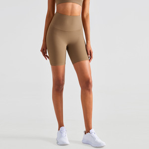 Nouveau design, qualité supérieure, résistant à la décoloration, vêtements de sport pour femme, leggings courts côtelés taille haute effet pêche pour femme - Product Image 4