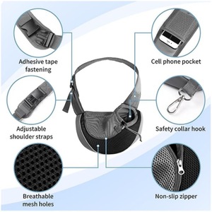 Sıcak satış yumuşak taraflı katlanabilir taşınabilir seyahat evcil hayvan taşıyıcı havayolu onaylı küçük köpek göğüs sırt çantası açık evcil hayvan seyahat çantası - Product Image 3