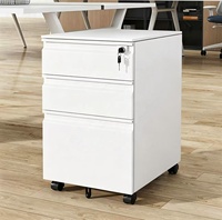 Archivador Móvil Moderno Storion de Acero con 3 Cajones, Diseño Extensible con Cerradura para Oficina, Escuela y Gimnasio