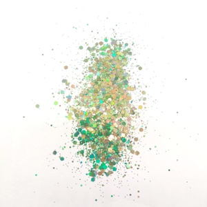 Polvo de brillo grueso fino holográfico de grado cosmético para maquillaje, decoración de uñas, decoraciones navideñas, resistente a disolventes no tóxicos a granel - Product Image 4