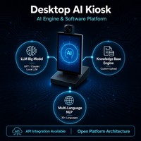 Kiosque Humain Virtuel IA de Bureau 15,6 Pouces Compact Guide de Bibliothèque Écran Tactile OEM